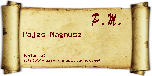 Pajzs Magnusz névjegykártya